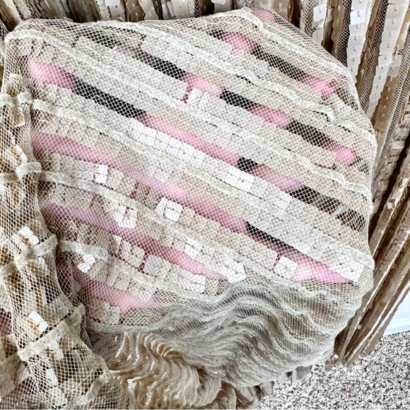 Liancarlo Vintage Beaded Sequin Silk Formal Evening Gown SZ 8 Champagne Gold - Picture 13 of 17